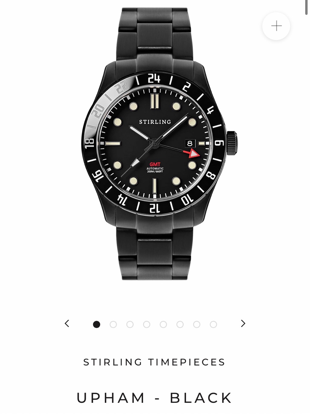 Upham Gmt Mens Watch  Black